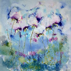 Wild and Free II by Emilija Pasagic - Original Painting on Box Canvas sized 40x40 inches. Available from Whitewall Galleries